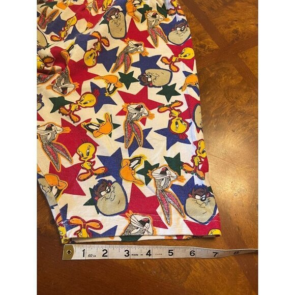 Vintage Looney Tunes Warner Bros Shorts 1994 Pro Spirit Size L USA Elastic Waist - Picture 10 of 10